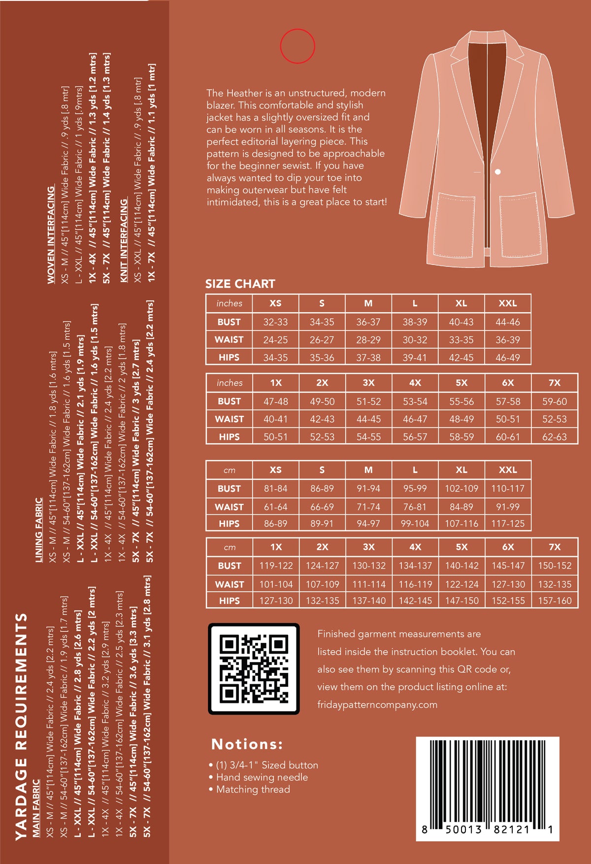 Heather Blazer - Printed Pattern