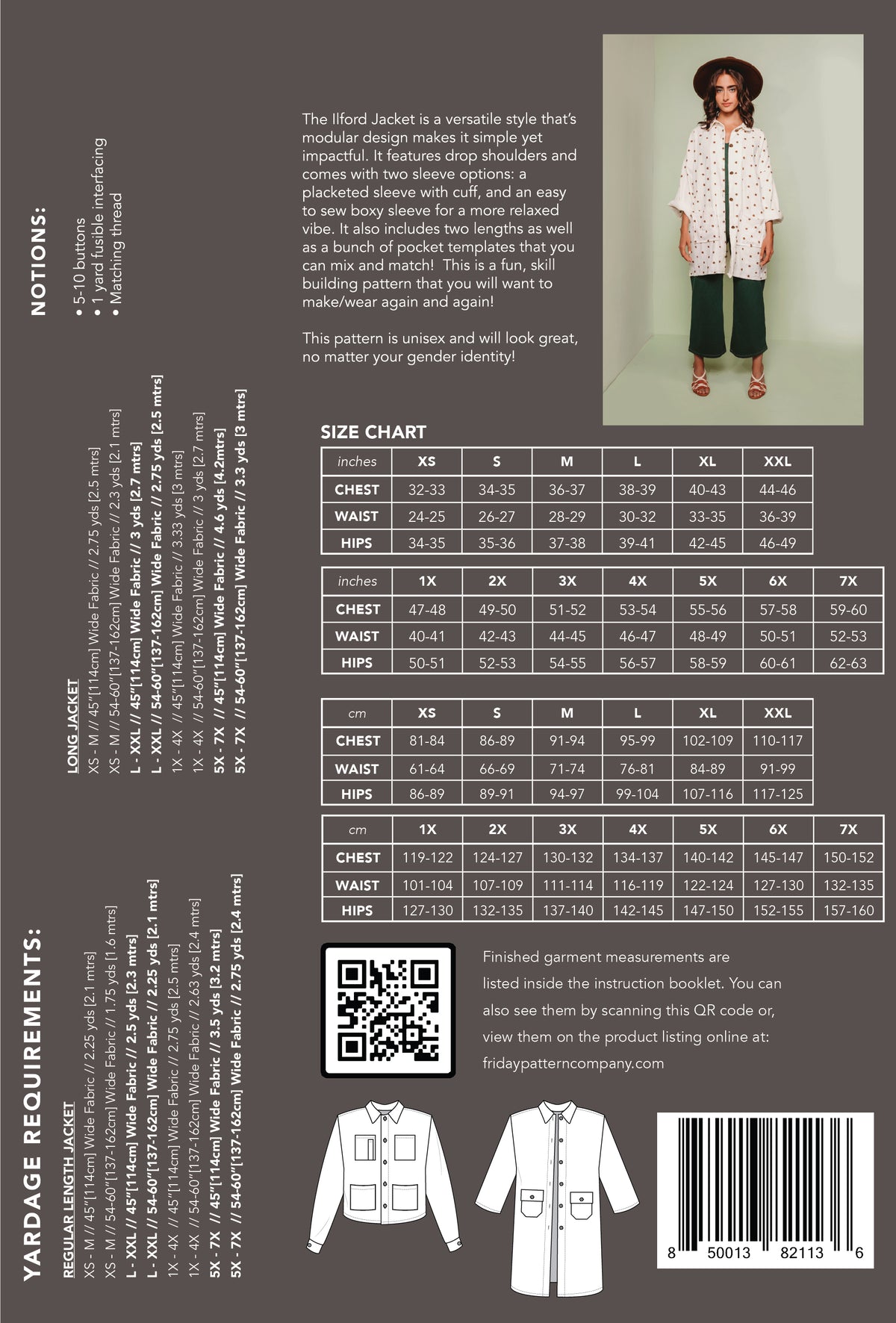 The Ilford Jacket - Printed Pattern